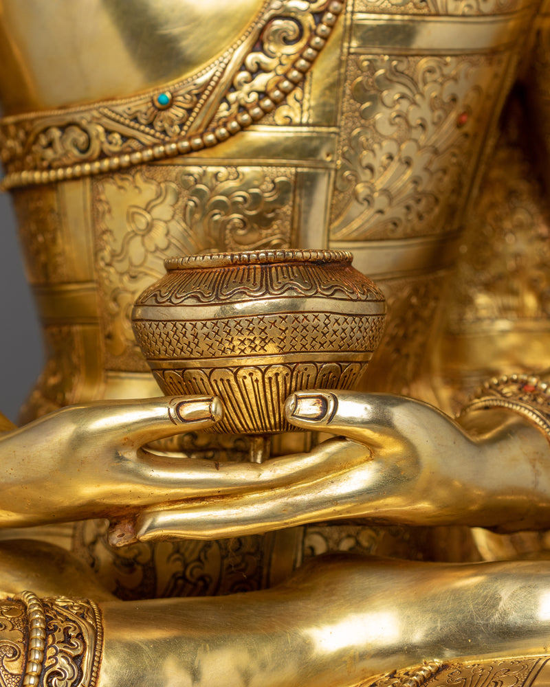 Large Amitabha Buddha Statue | Hand-Carved Buddhist Sculpture