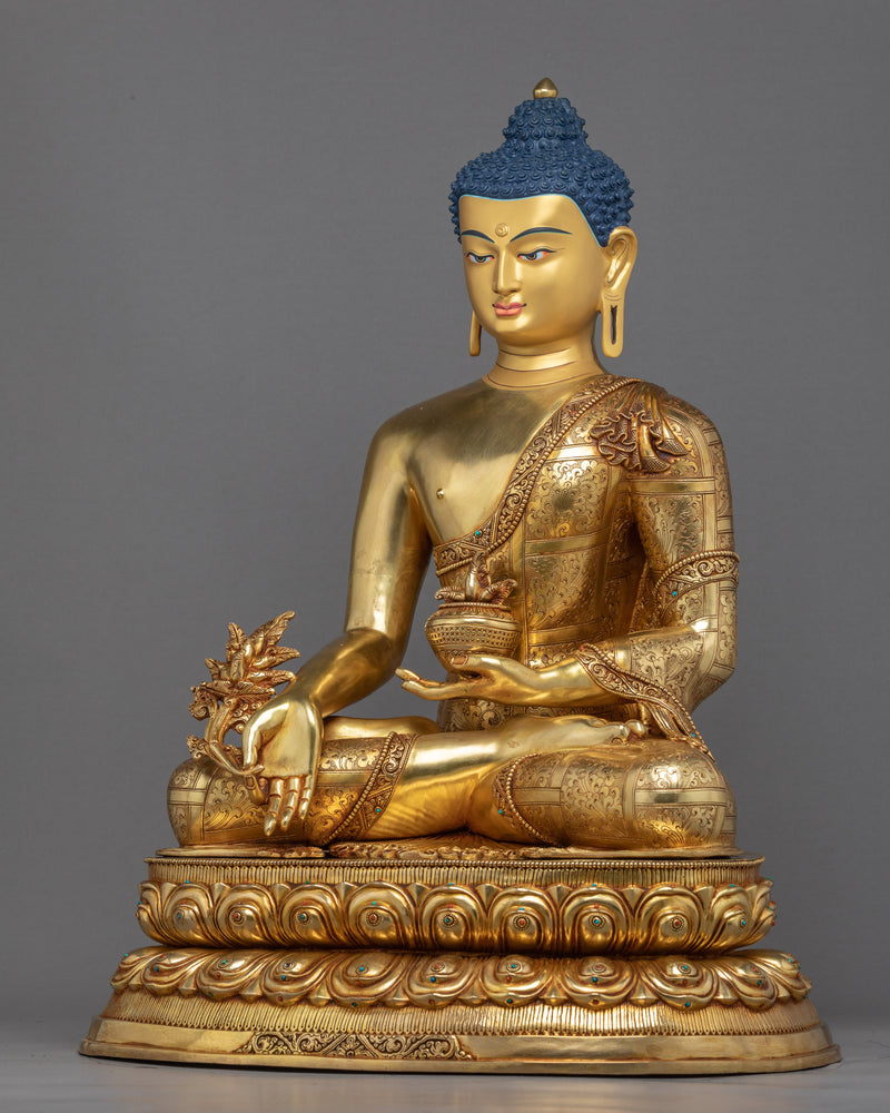 Large Medicine Buddha Statue | Himalayan Traditional Art