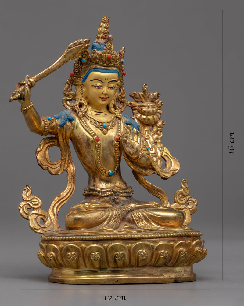 Small Manjushri Statue | Boddhisattva Wisdom Deity