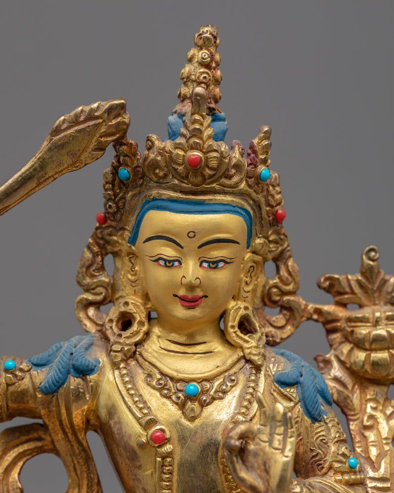 Small Manjushri Statue | Boddhisattva Wisdom Deity