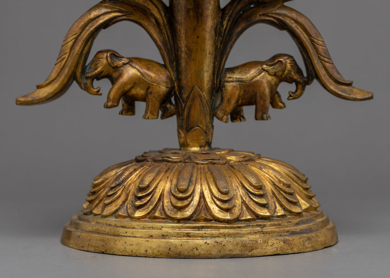 Crowned Shakyamuni Buddha Sculpture | Hand-Carved Statue