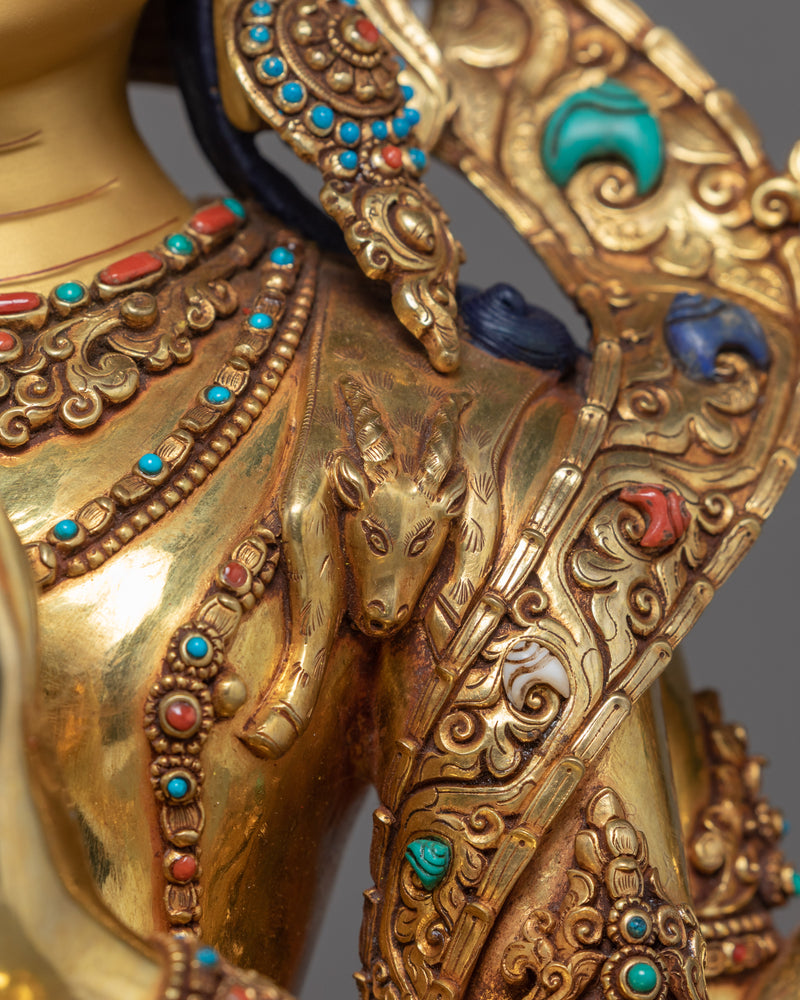 Four Arm Bodhisattva Sculpture | Traditional Avalokiteshvara Art