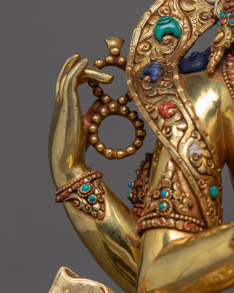 Four Arm Bodhisattva Sculpture | Traditional Avalokiteshvara Art