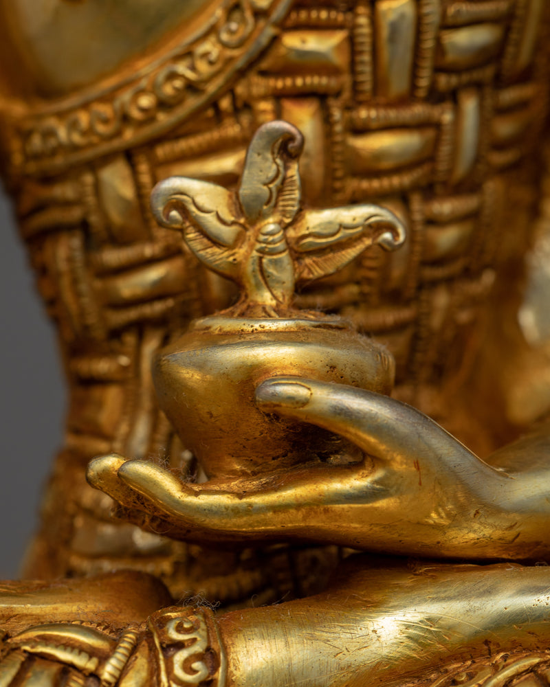 Medicine Buddha Mudra | Gold Gilded Buddha