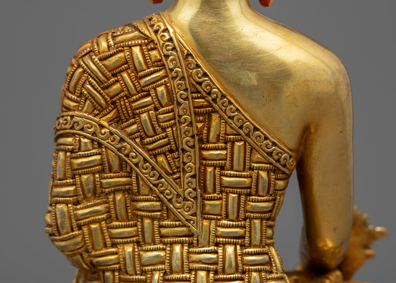 Medicine Buddha Mudra | Gold Gilded Buddha