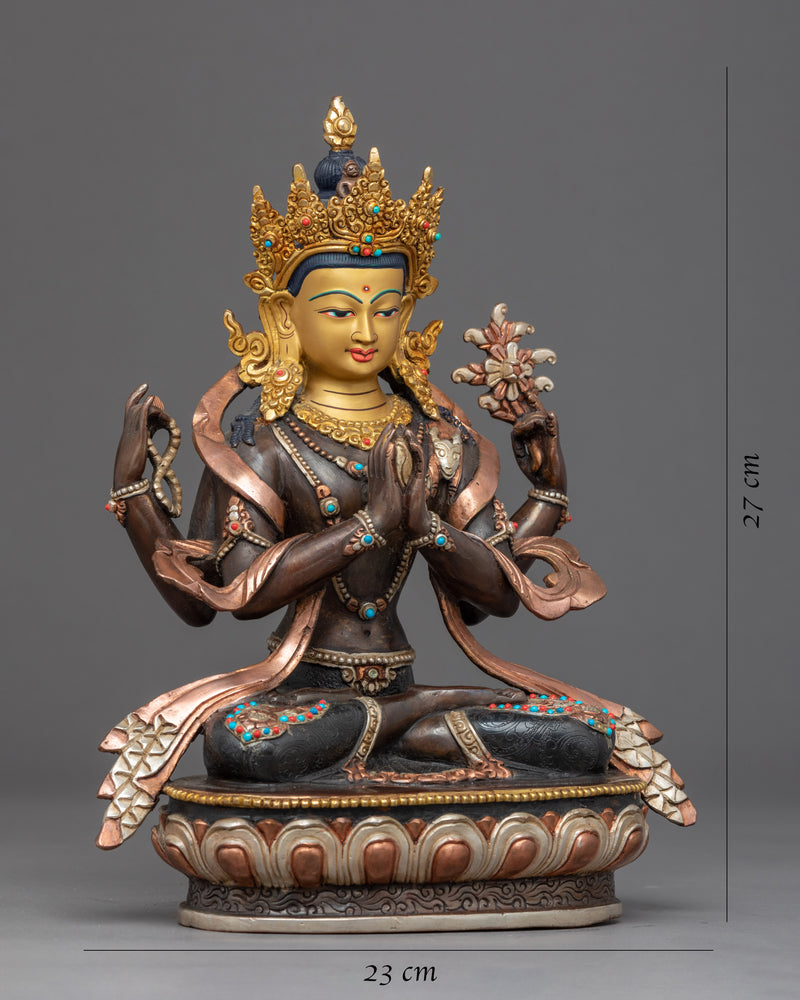 Bodhisattva Sculpture Altar Set | Traditional Himalayan Artwork