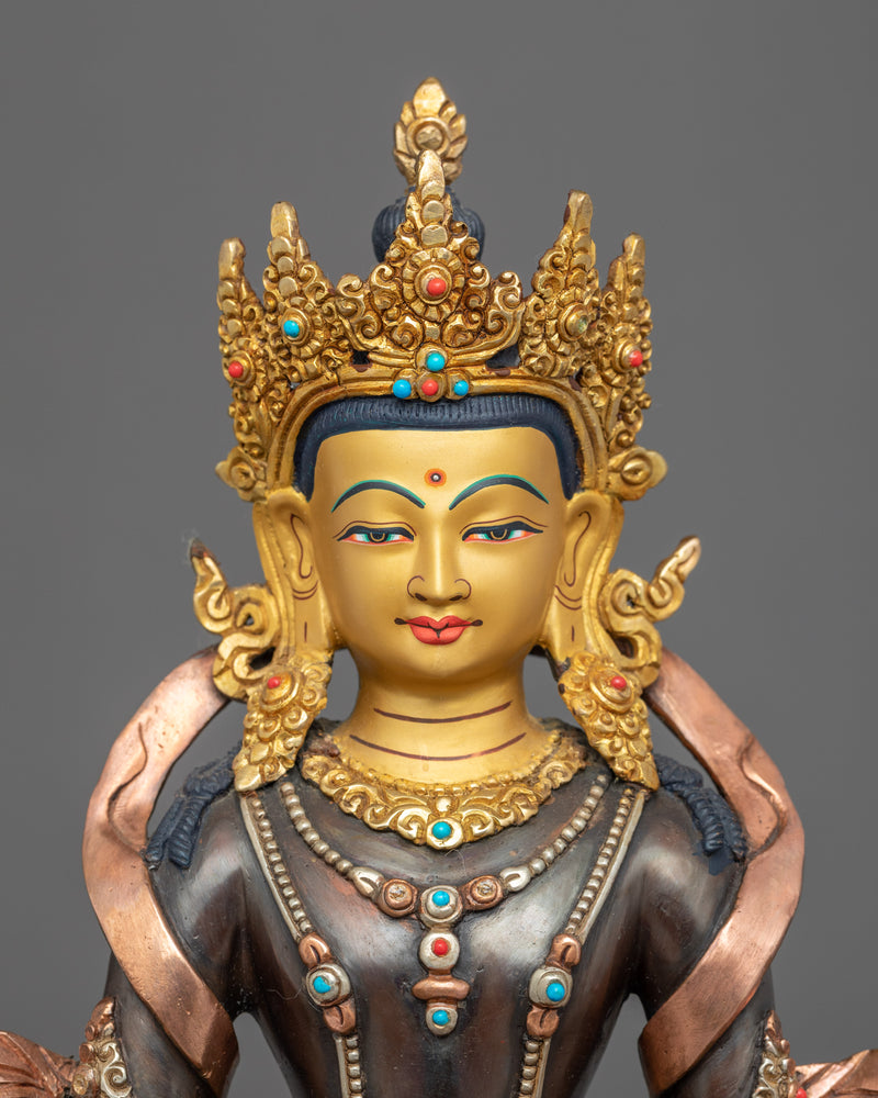 Bodhisattva Sculpture Altar Set | Traditional Himalayan Artwork