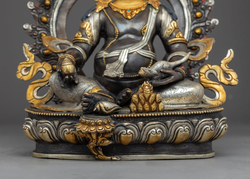 Yellow Dzambhala Statue | Traditional Wealth Deity
