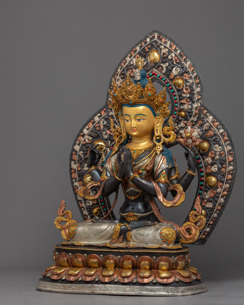 Chenrezig Buddhist Statue | Traditional Himalayan Art