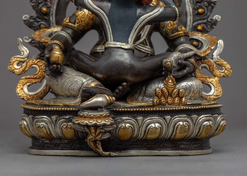 Sculpture of Dzambhala | Buddhist Deity Green Dzambhala Art