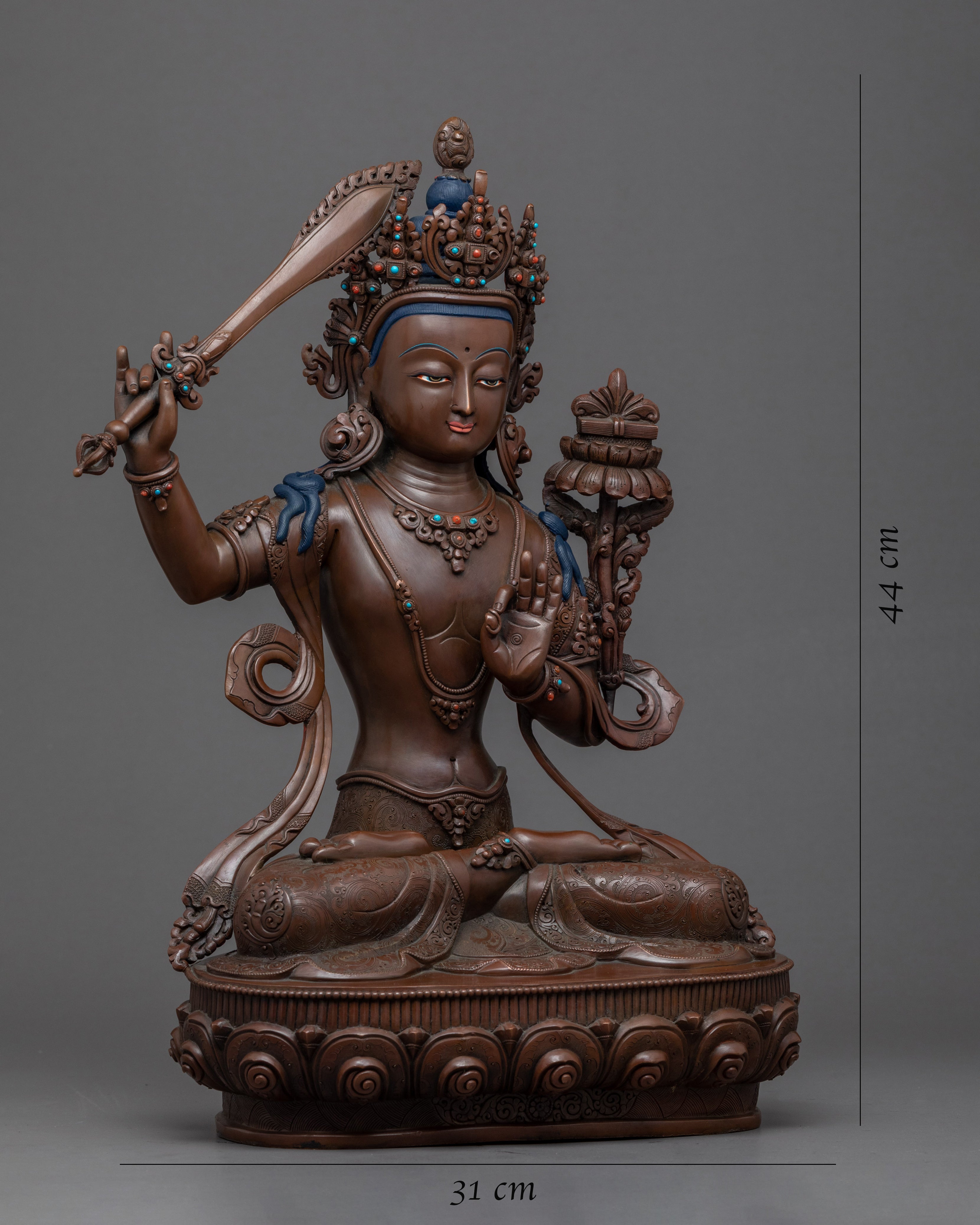 Manjushri Boddhisattva Statue | Handmade Buddhist Art