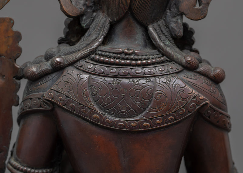 Green Tara Copper Statue | Compassionate Mother Tara