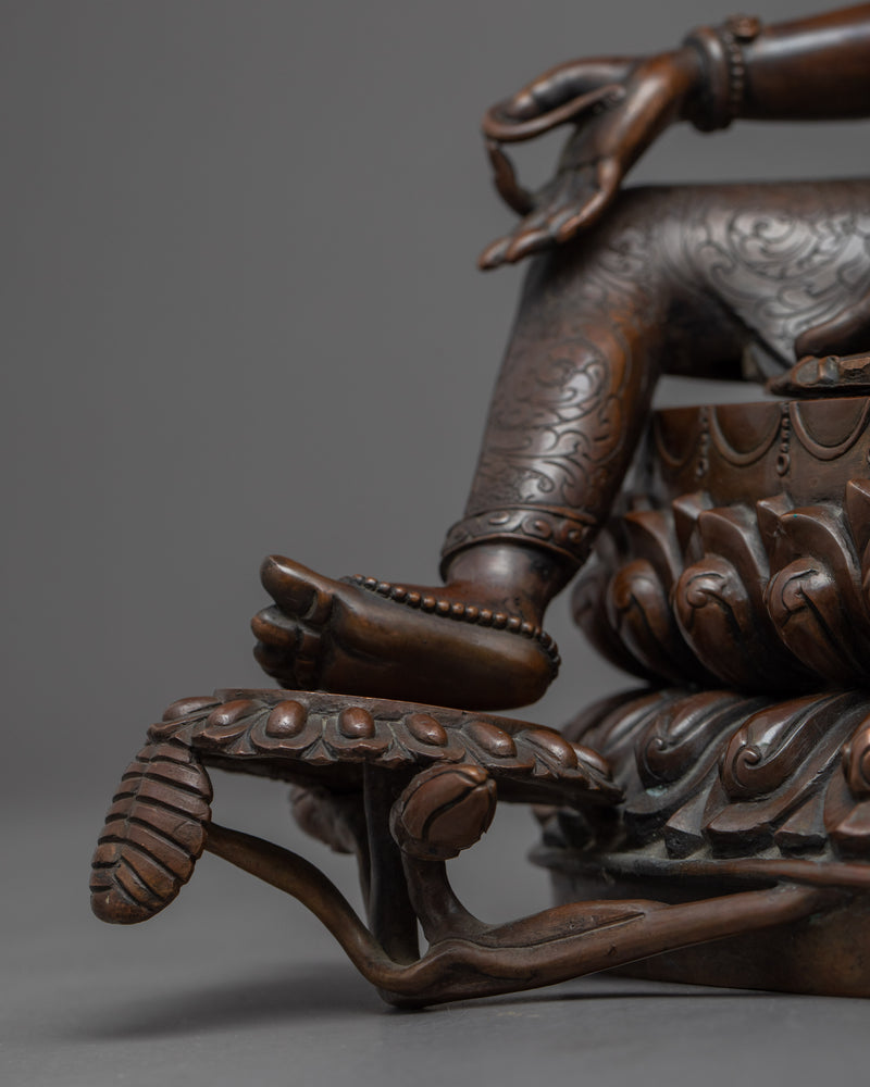 Green Tara Copper Statue | Compassionate Mother Tara