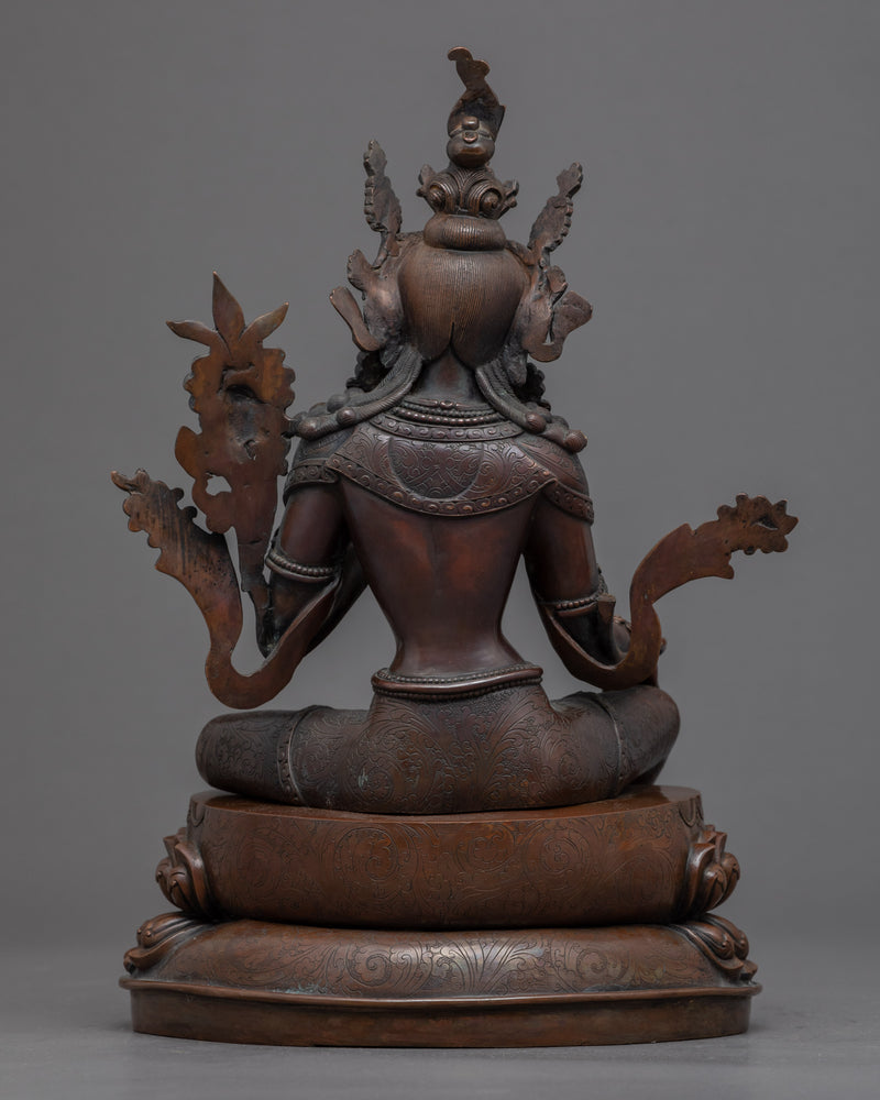 Green Tara Copper Statue | Compassionate Mother Tara