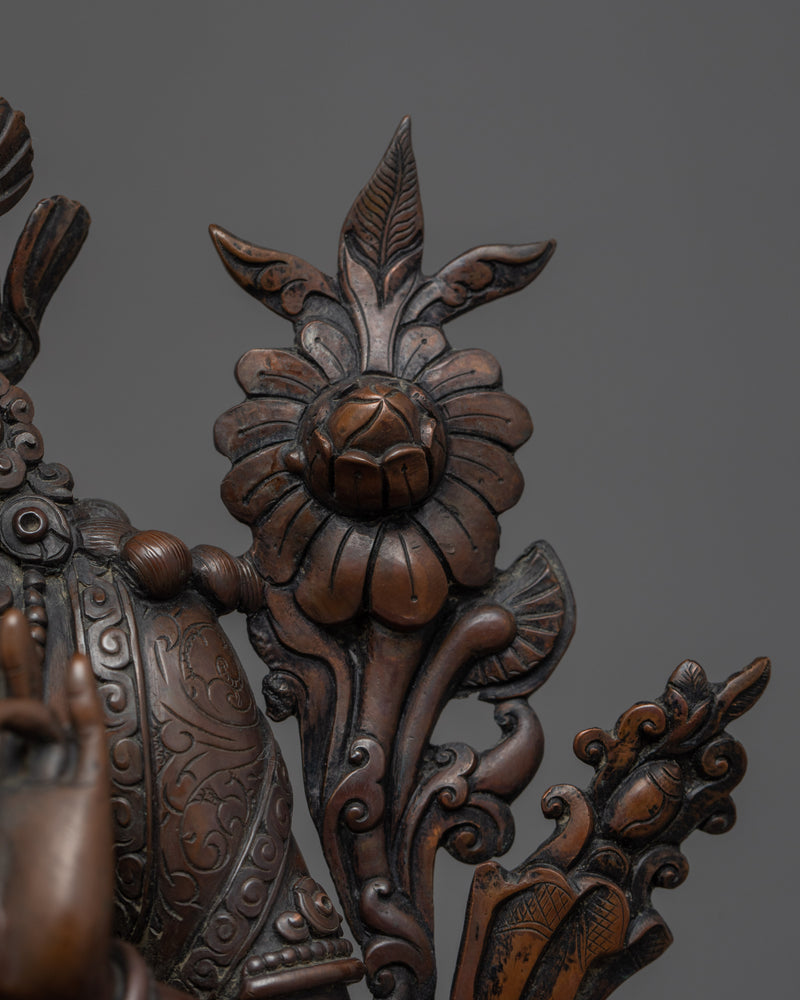 Green Tara Copper Statue | Compassionate Mother Tara