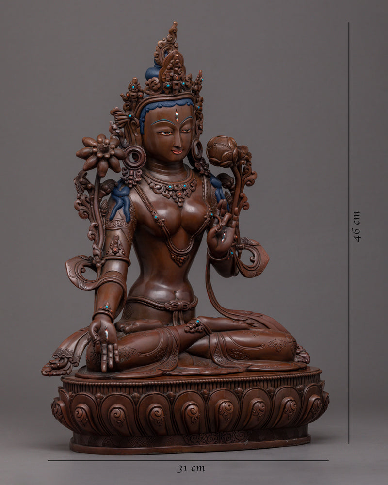 Goddess White Tara Sculpture | Traditional Himalayan Art of Nepal