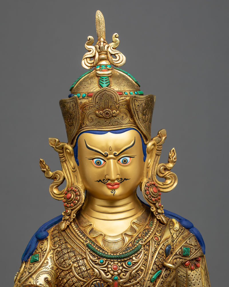 Guru Padmasambhava Statue Art | Tibetan Buddhist Artwork