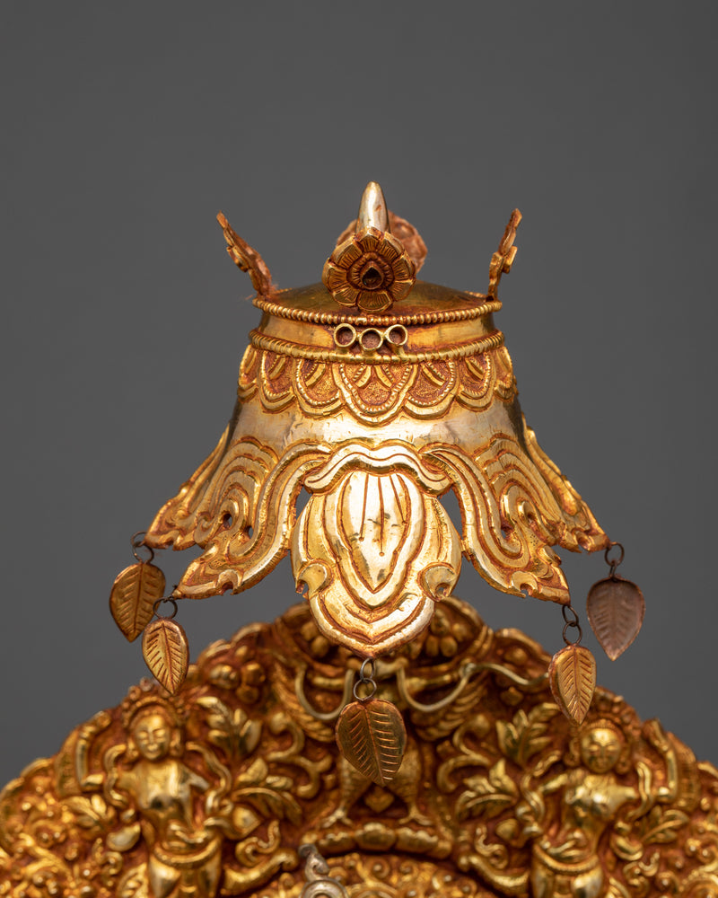 Rare Green Tara Throne Statue | Handmade Tara Statue