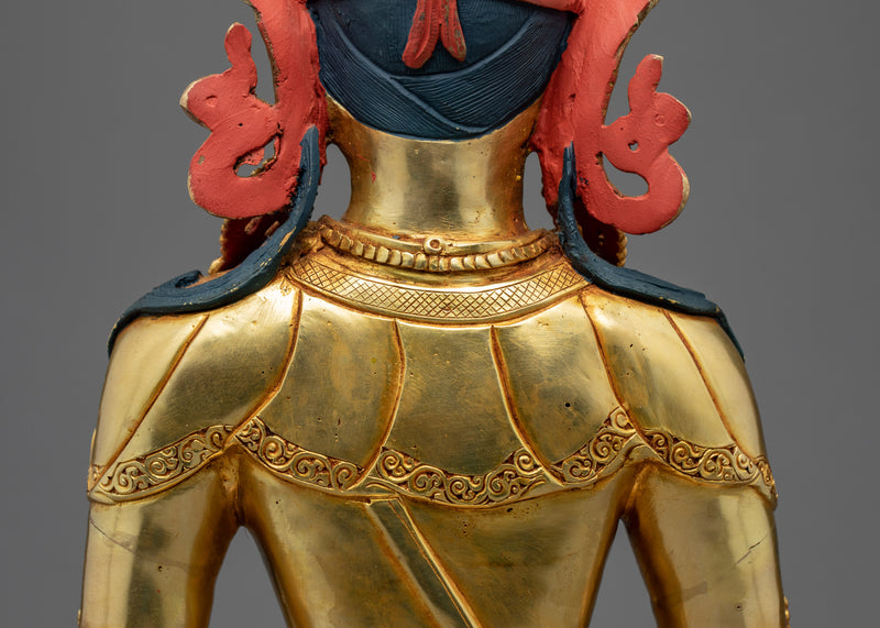 Amitayus Buddha Sculpture Bodhisattva | Himalayan Art | Gold Gilded