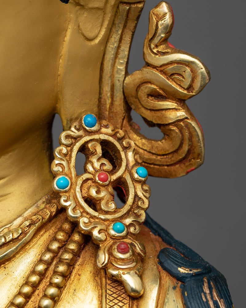 Amitayus Buddha Sculpture Bodhisattva | Himalayan Art | Gold Gilded