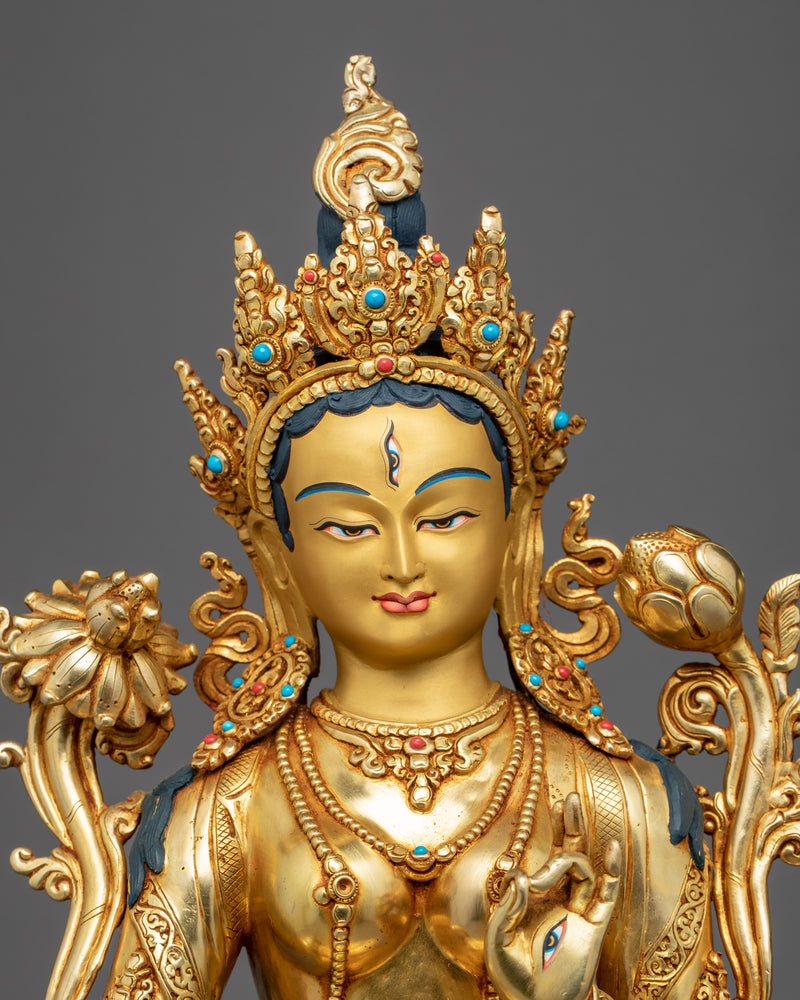 Buddhist White Tara Sculpture | Long-Life Deity