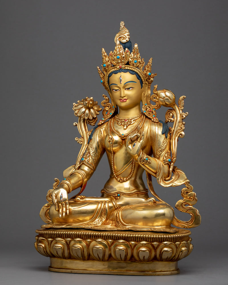 Buddhist White Tara Sculpture | Long-Life Deity