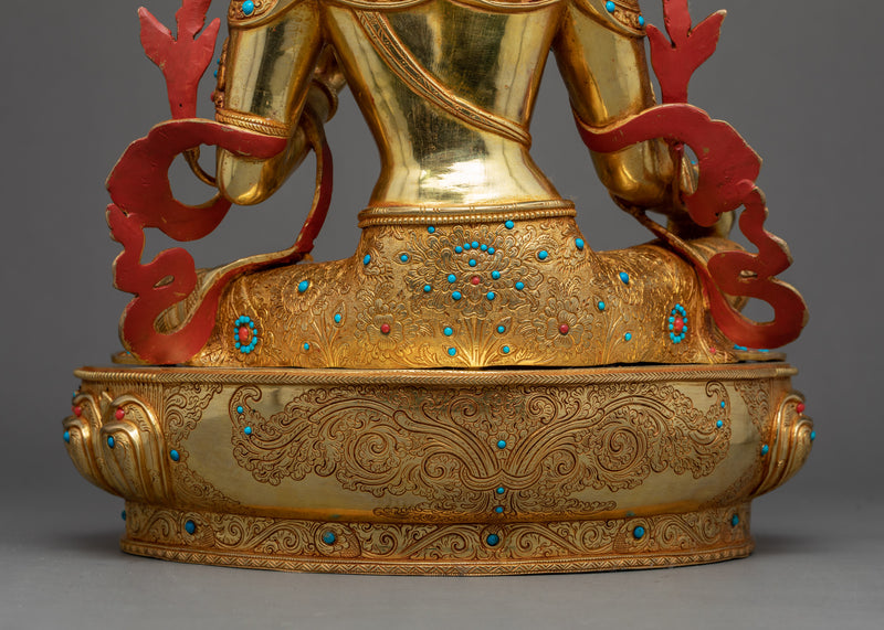 Tibetan Sgrol-ljang Sculpture | Green Tara Buddist Deity