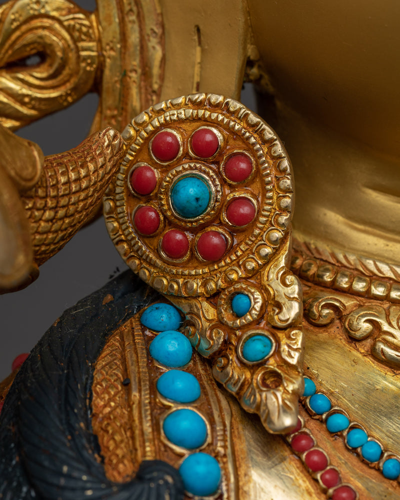Tibetan Sgrol-ljang Sculpture | Green Tara Buddist Deity