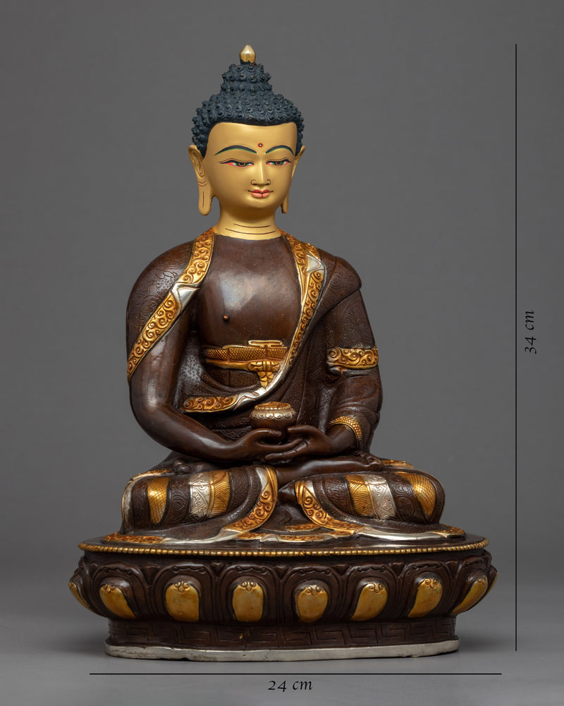 Indoor Amitabha Buddha Sculpture | Traditional Buddhist Art