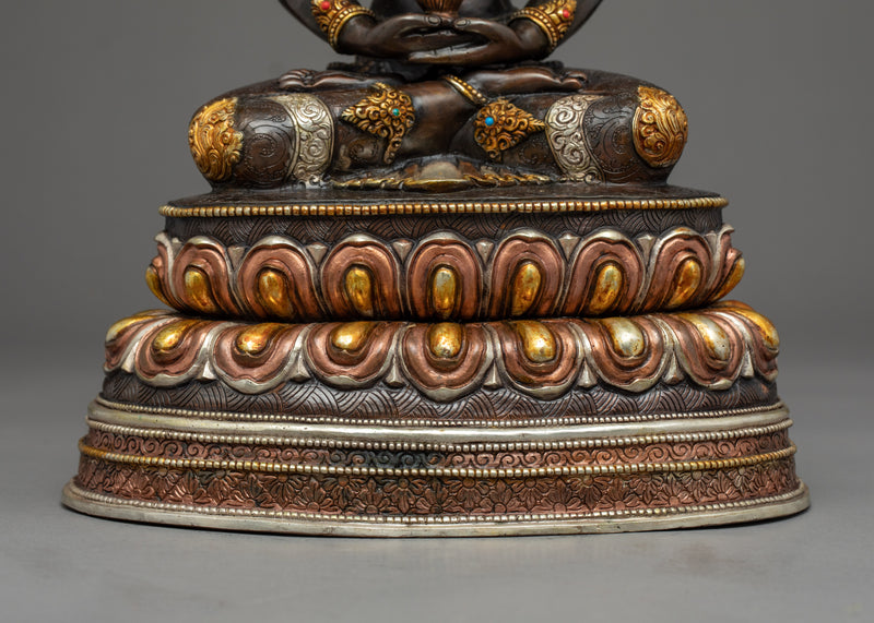Buddha Of Long Life Statue | Amitayus Deity Traditional Hand Carved Art