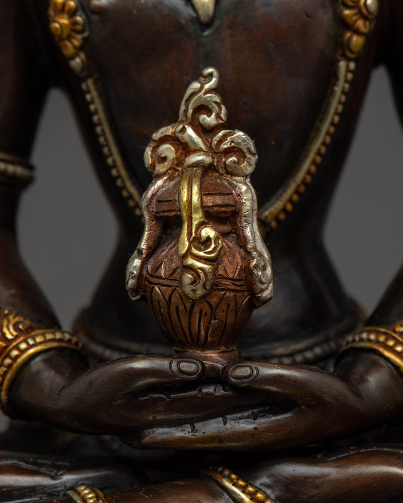 Buddha Of Long Life Statue | Amitayus Deity Traditional Hand Carved Art