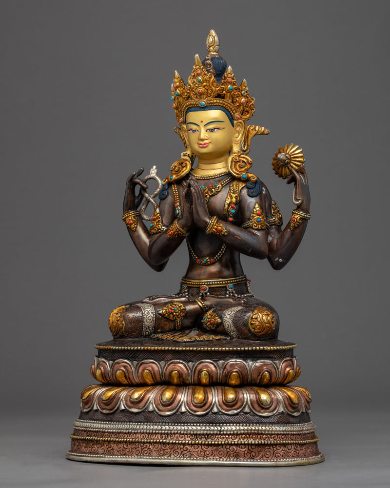 Bodhisattva Chenrezig Art Statue | Traditional Himalayan Art