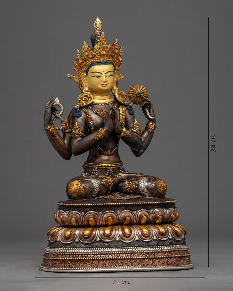 Bodhisattva Chenrezig Art Statue | Traditional Himalayan Art