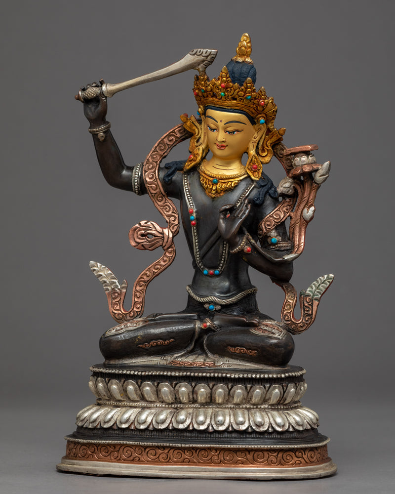 Manjushri Sculpture Sword | Handmade Himalayan Art