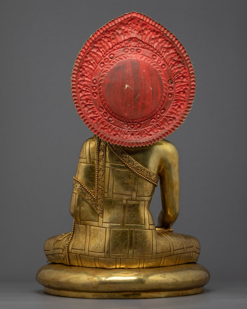 Gautama Buddha Gold Plated Statue | Tibetan Buddhist Art