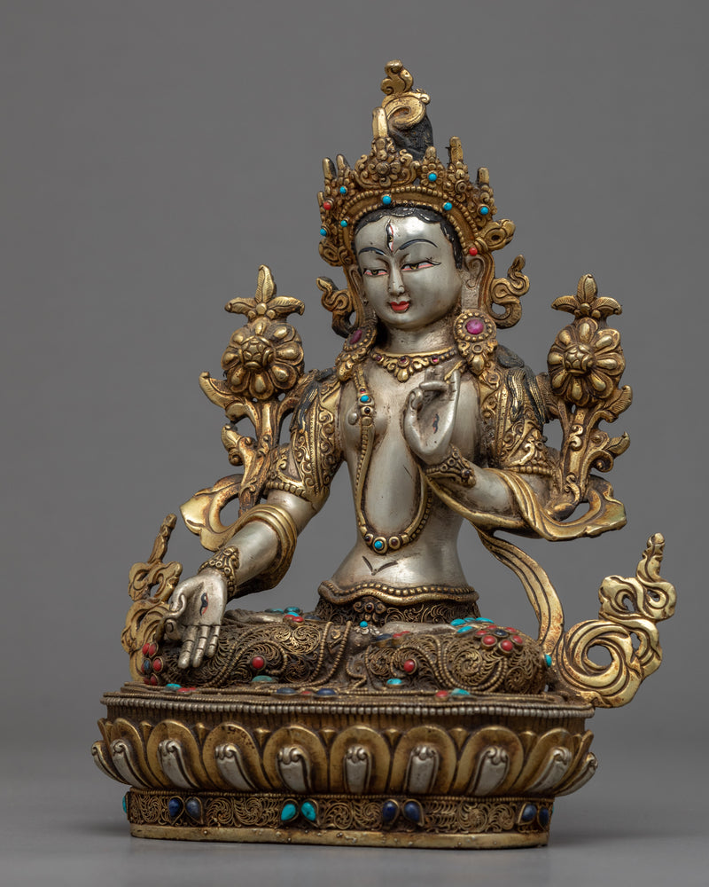 Tibetan White Tara Statue | The Great Mother | Compassion Deity