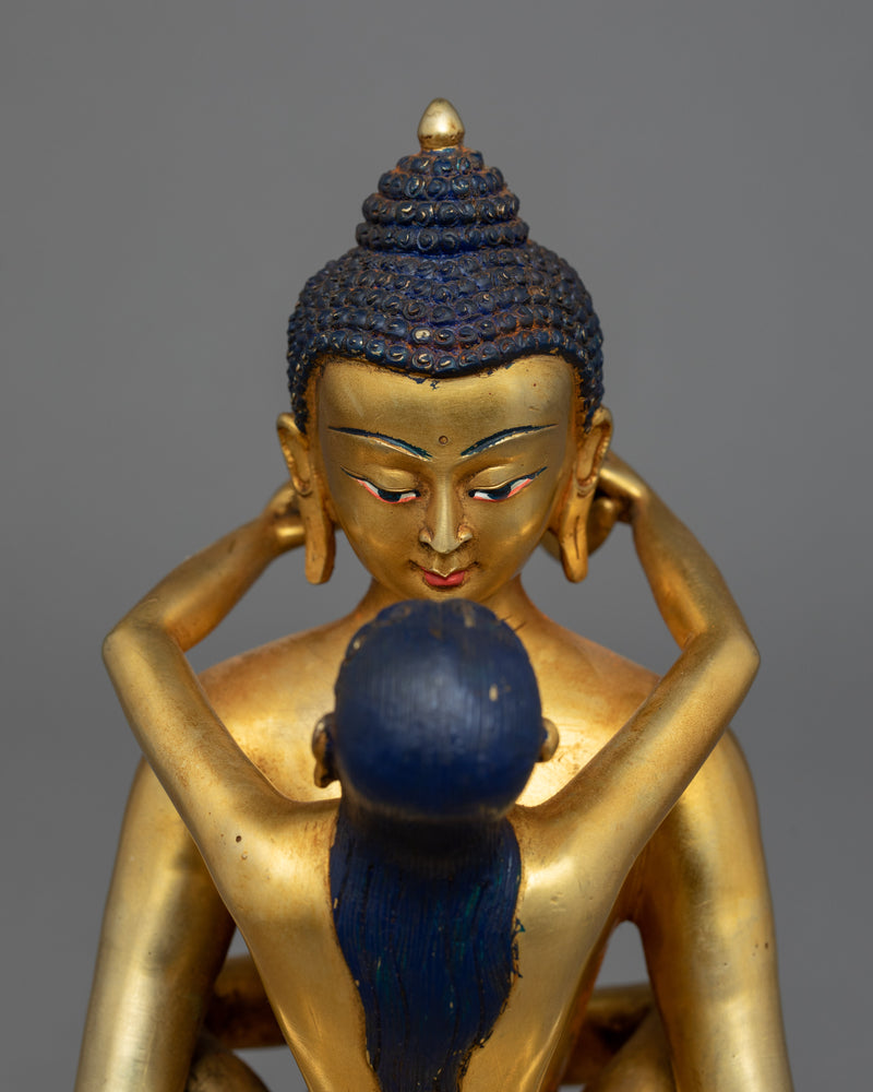 Samantabhadra With Consort Statue | Traditionally Hand-Carved Statue