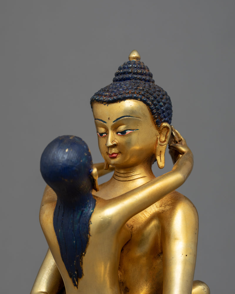 Samantabhadra With Consort Statue | Traditionally Hand-Carved Statue