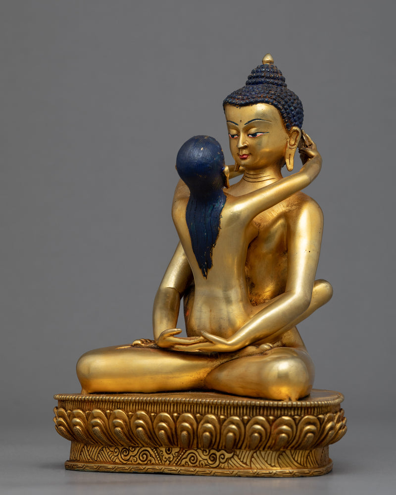 Samantabhadra With Consort Statue | Traditionally Hand-Carved Statue