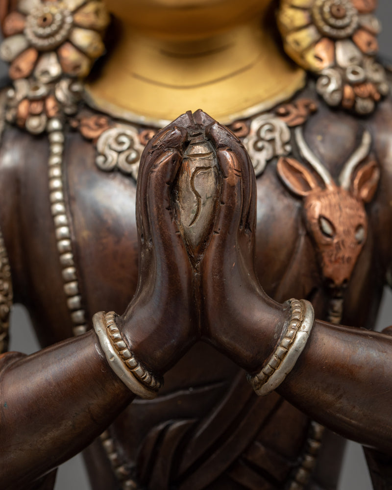 Chenrezig Tibetan Sculpture | Buddhist Compassion Deity