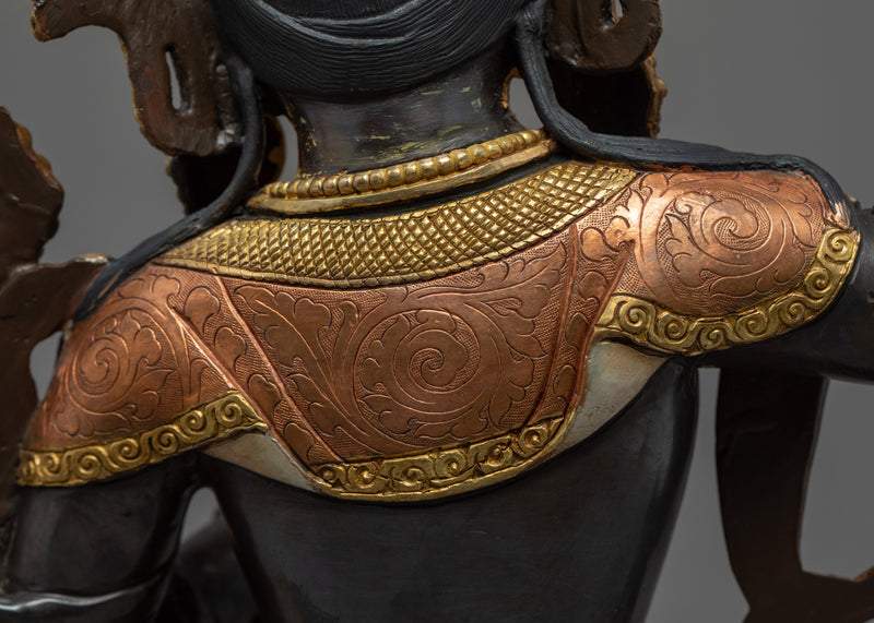 Manjushri Buddha Sculpture  | Himalayan Gold Gilded Art