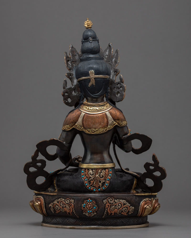 Vajrasattva Dorje Sempa Sculpture | Traditional Himalayan Art of Nepal