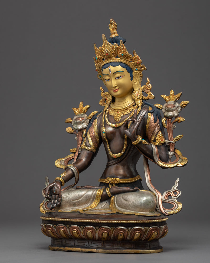 White Tara Buddhist Sculpture | Buddhist Long-Life Deity