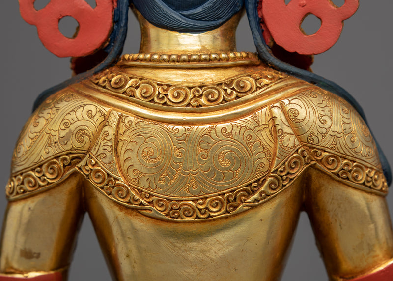 Amitayus Bodhisattva Statue | Tibetan Gold Gilded Art