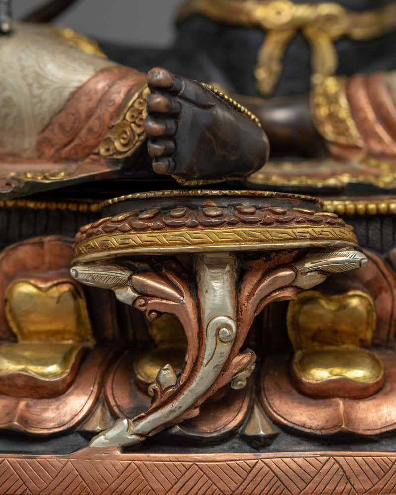 Gold Gilded Buddhist Art Tara Sculpture | Green Tara Art