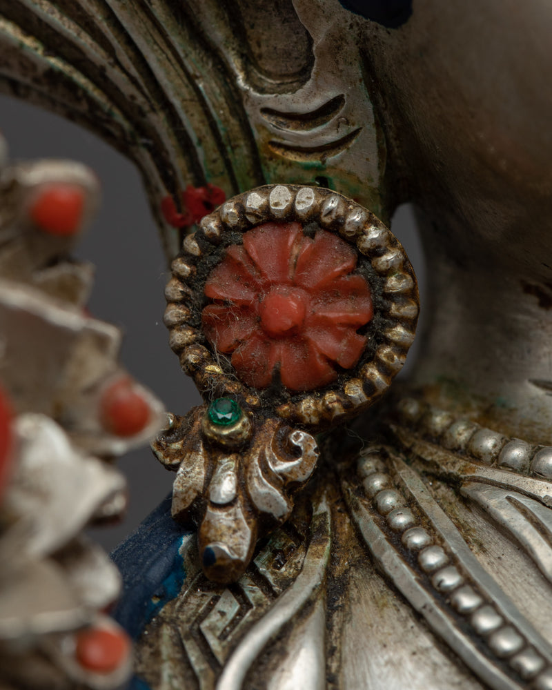 Buddha Art Green Tara Statue | Handmade Bodhisattva Statue