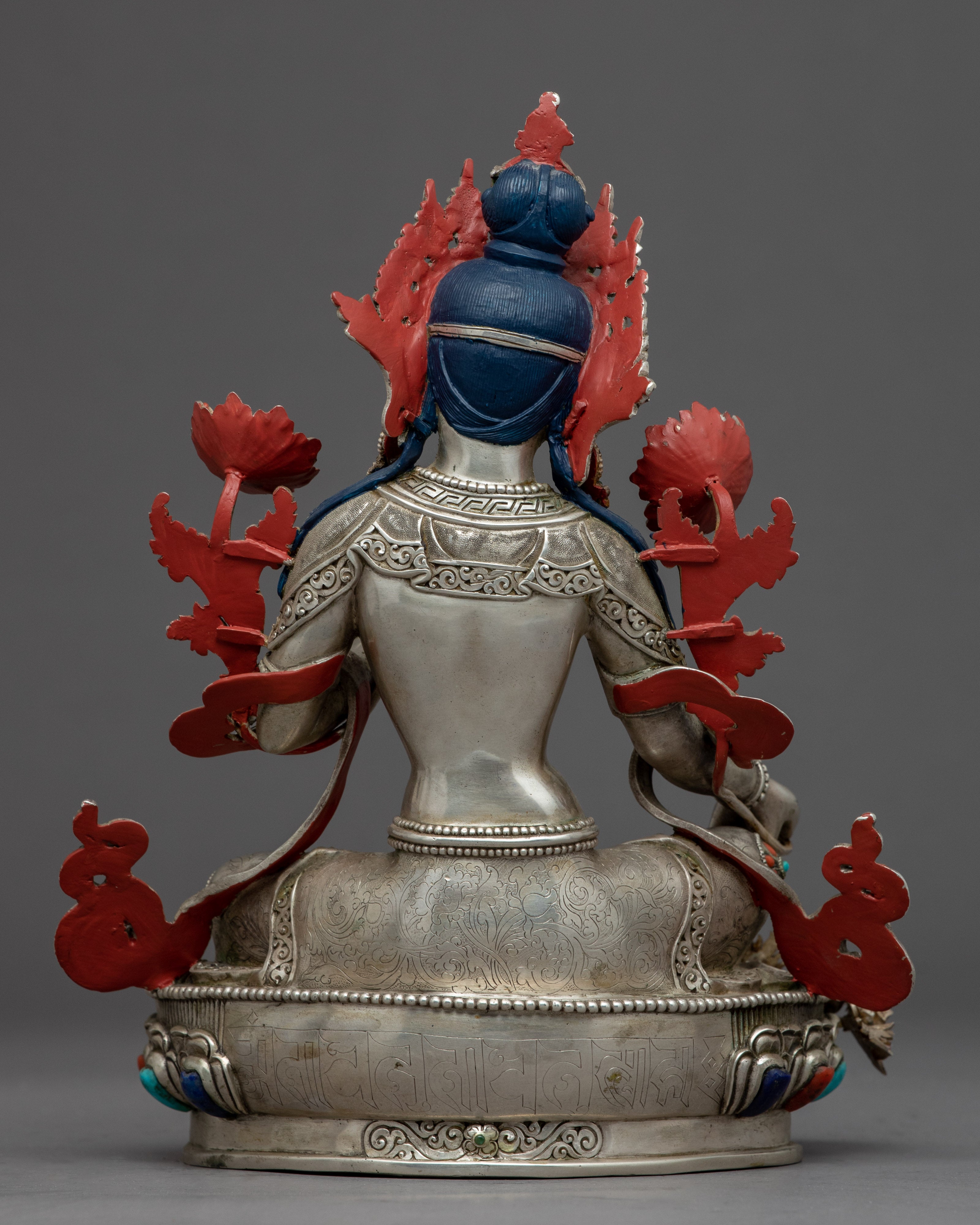Buddha Art Green Tara Statue | Handmade Bodhisattva Statue