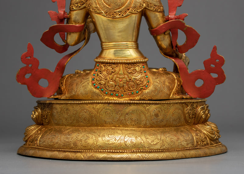 Long Life Deity White Tara Statue | Traditional Buddhist Art
