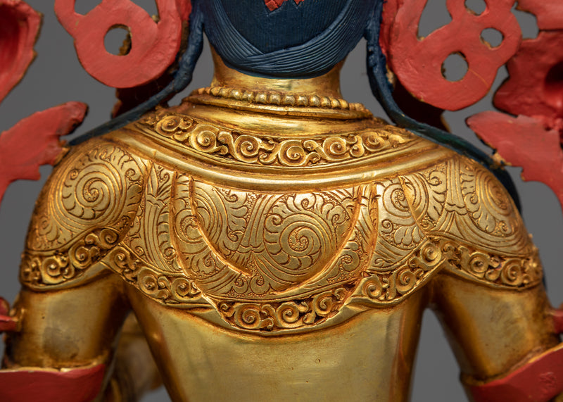 Long Life Deity White Tara Statue | Traditional Buddhist Art