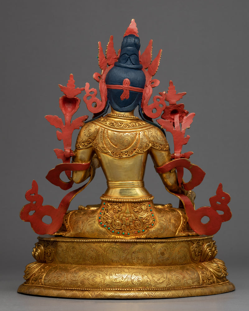 Long Life Deity White Tara Statue | Traditional Buddhist Art